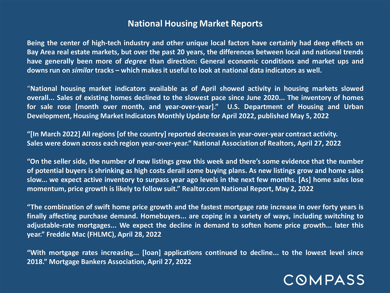 National Housing Market Reports