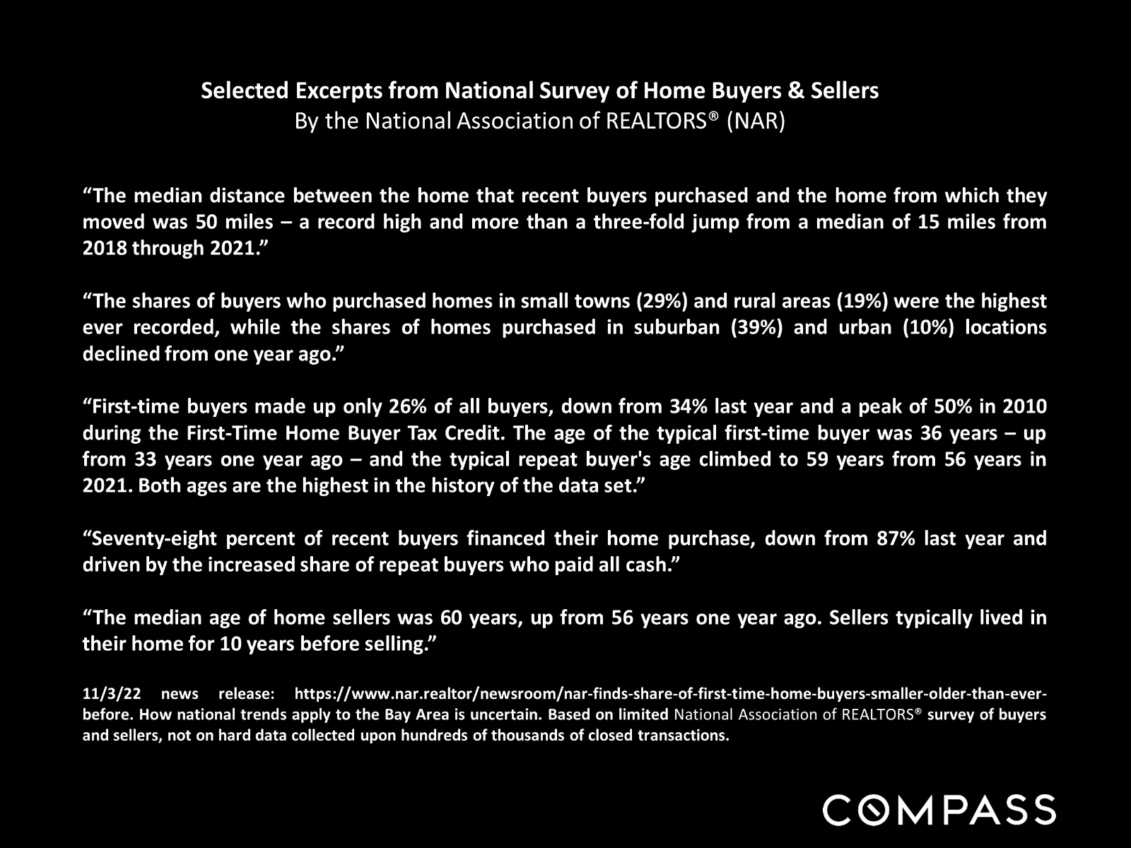 Selected Excerpts from National Survey